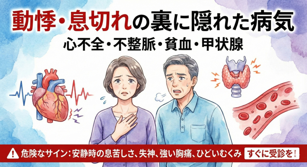 動悸・息切れの裏に隠れた病気｜心不全・不整脈・貧血・甲状腺