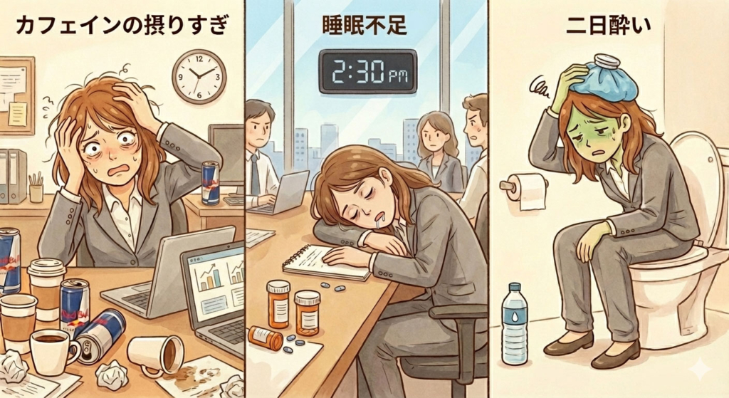 コーヒー・睡眠不足が原因？動悸を招くNG生活習慣と改善策