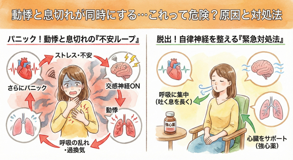 動悸と息切れが同時にする…これって危険？原因と対処法