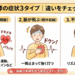 動悸の症状3タイプ|ドクンと脈が飛ぶ・バクバクする違いは?