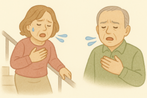 息切れの症状|「階段でハァハァ」と「安静時に苦しい」の違い
